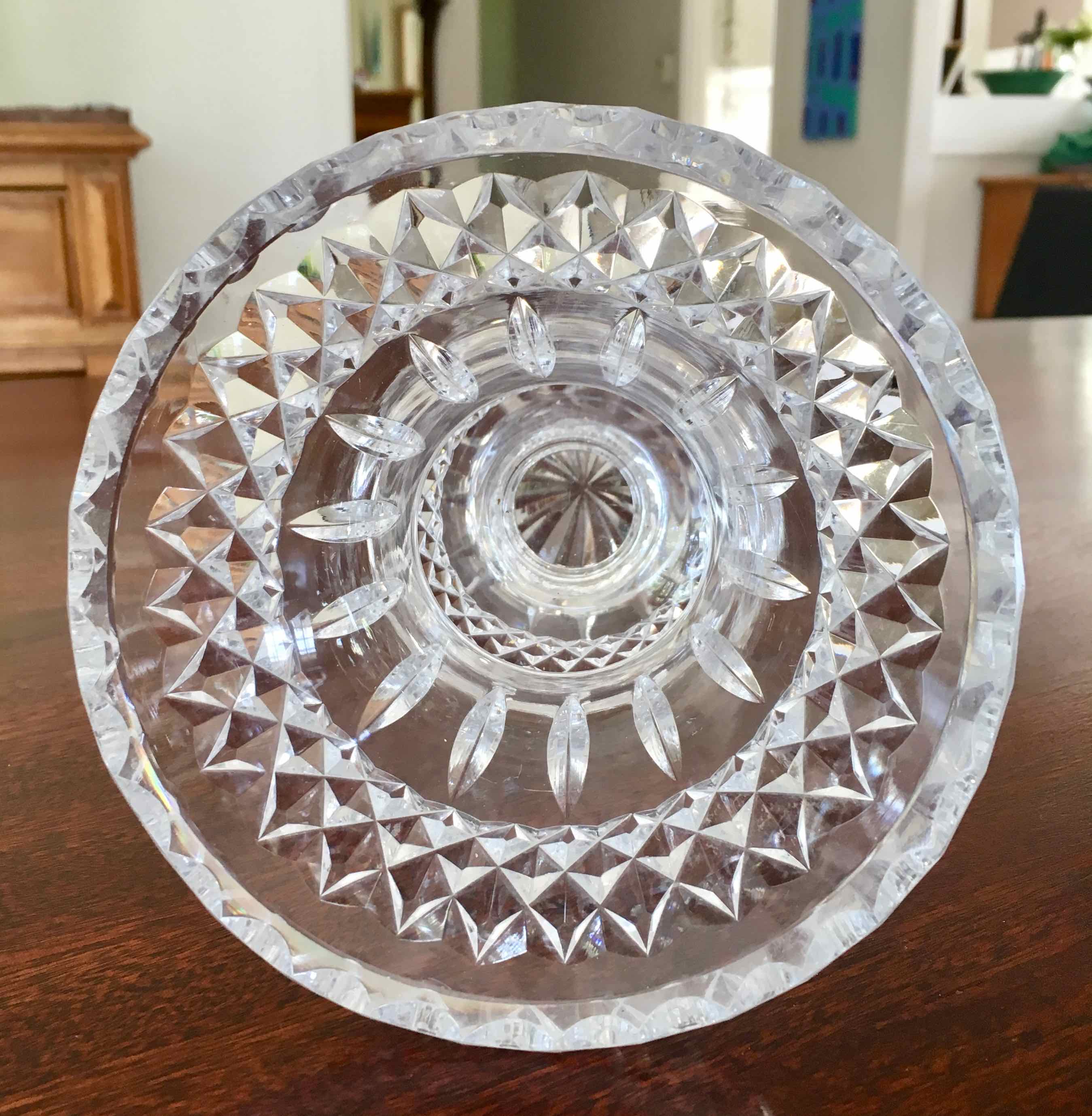 Vase 1960 cut bohemian crystal