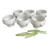 6 porcelain lion head soup bowls