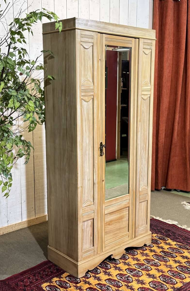 1950s English maple wardrobe