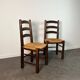 Pair of rush-seated chairs - Georges Robert, France circa 1950 Design