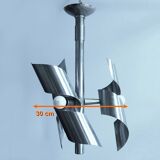 Space Age style stainless steel chandelier - 1960