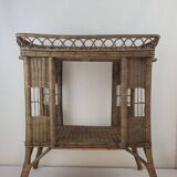 Wicker & rattan serving trolley 1900