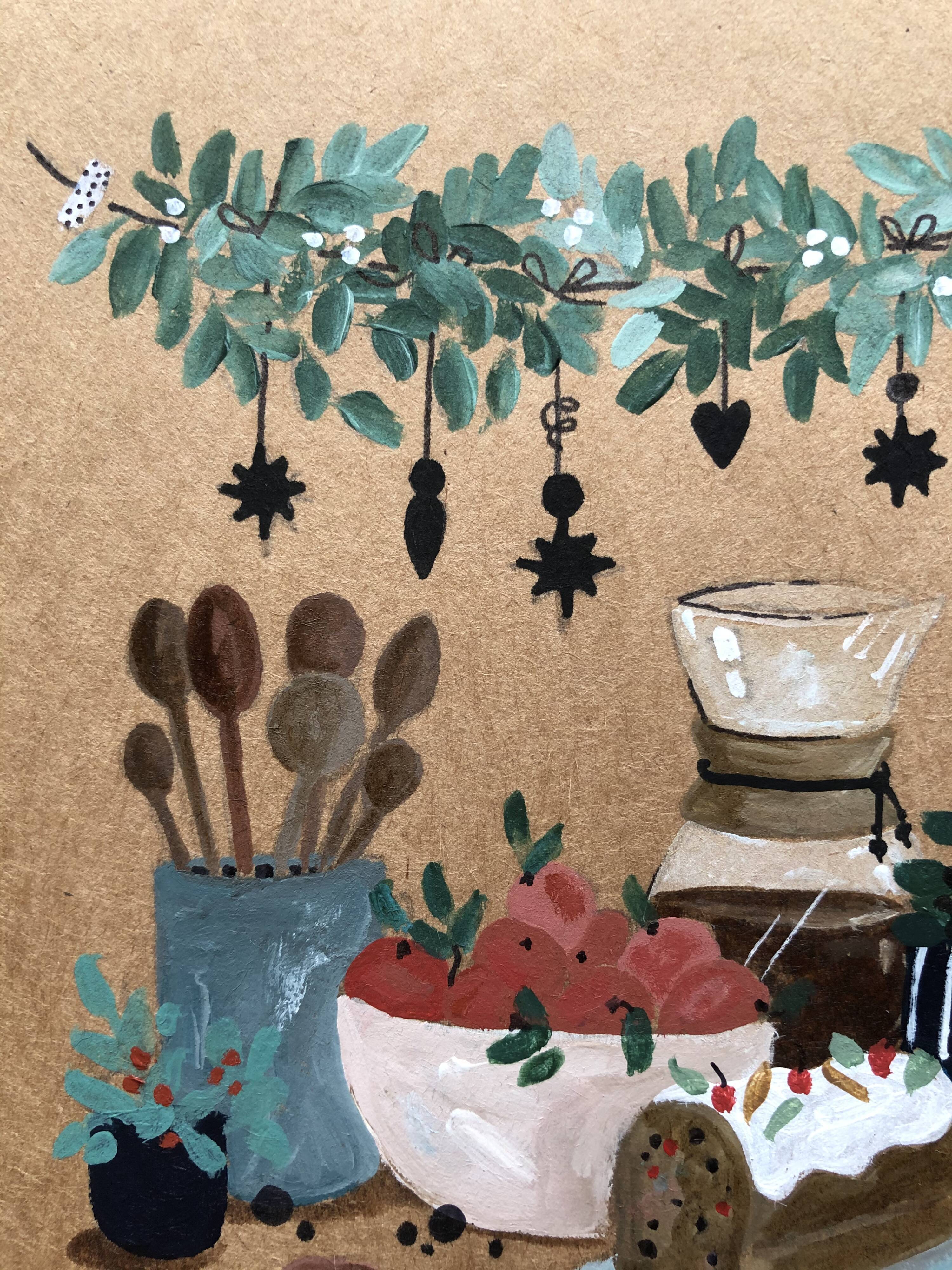 Peinture A5 Goûter de Noël