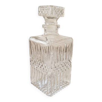 Carafe à whisky en verre moulé – années 1970