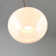 Mid-century italian white opaline and brass lamp