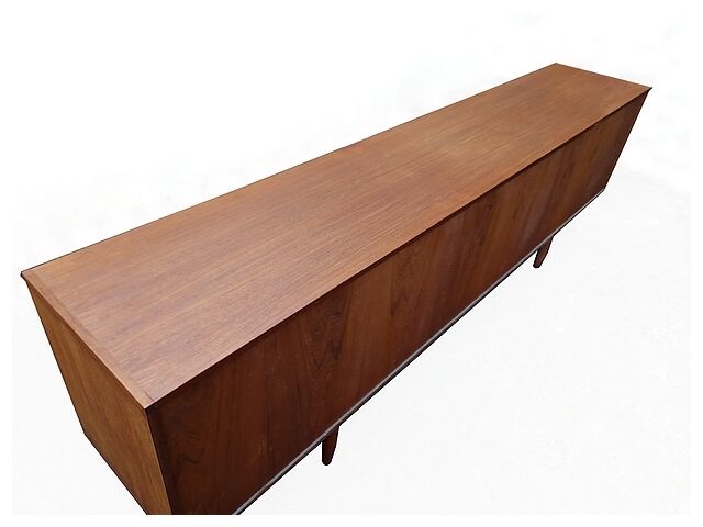 Enfilade vintage scandinave de 2,50 m en teck années 1960