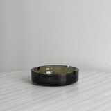Thick smoked glass ashtray