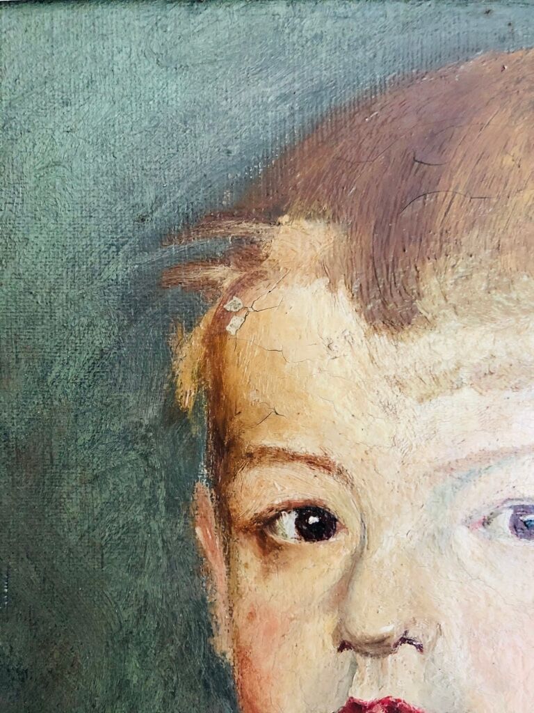 Table: school of the 19th: Portrait of a child