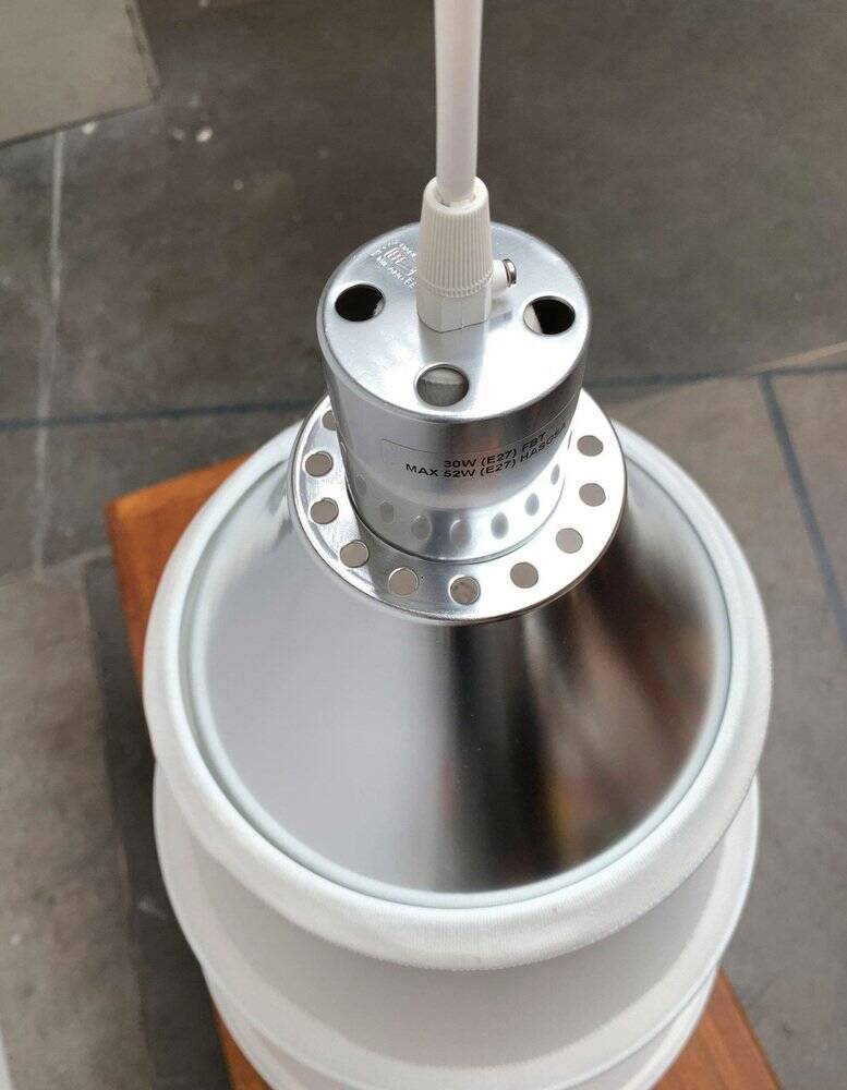 Falkland suspension lamp model by Bruno Munari for Danese Milano.
