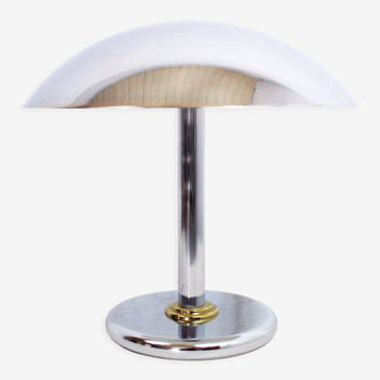 Lampe champignon en métal chromé