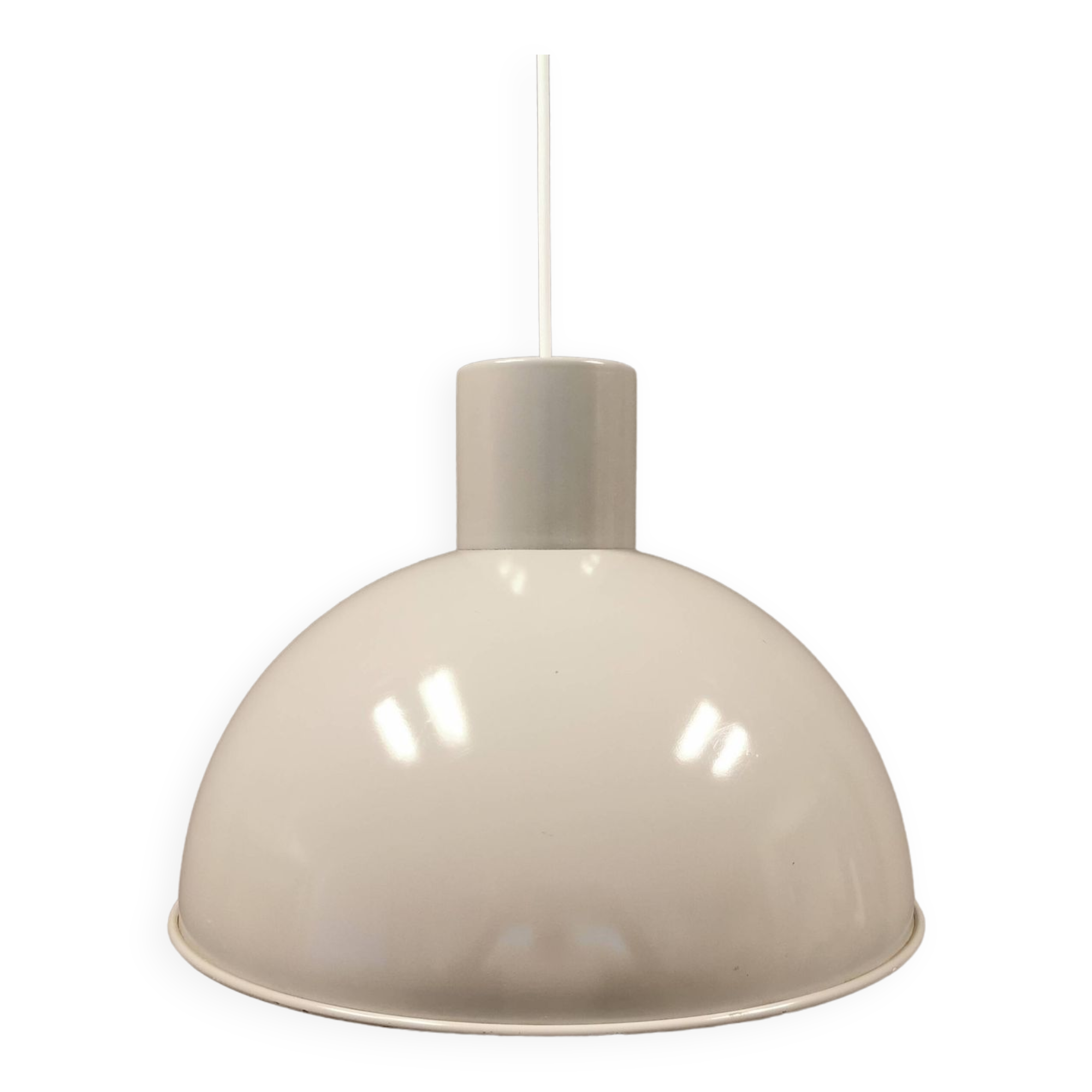 Lampe à suspension danoise au look industriel.