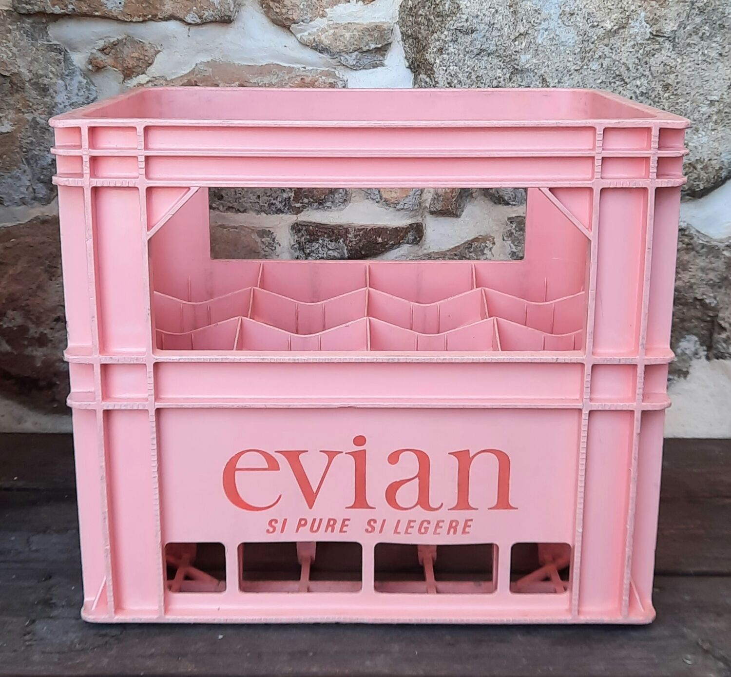 evian bottle rack