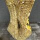 Large Glazed Ceramic Vase with Floral and Fat Lava Decor - Vallauris