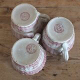 3 old Pexonne cups, Egyptian decor