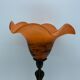 Art Nouveau Bronze style lamp and glass pasta