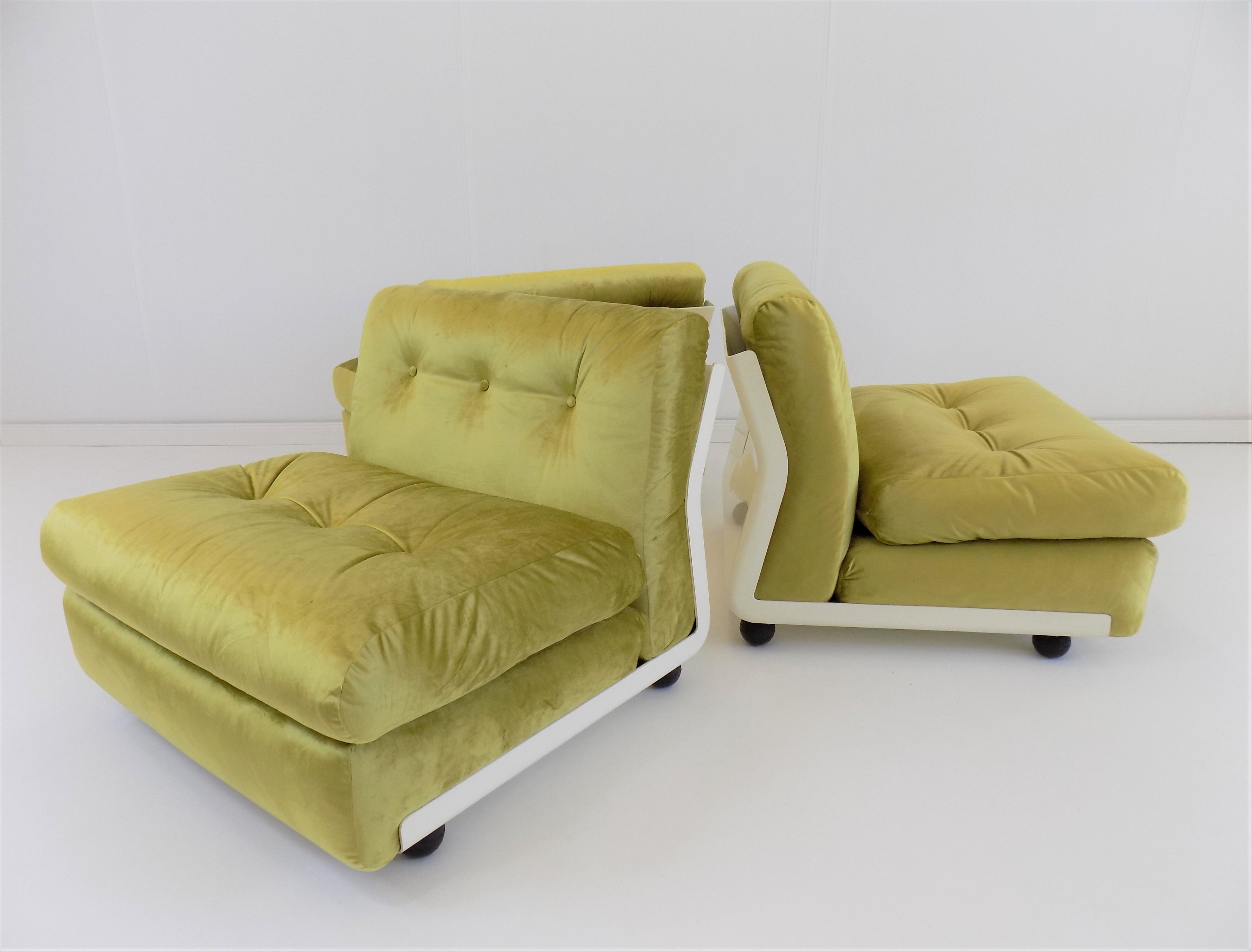 Ensemble de 3 chauffeuses par Mario Bellini, C&B Italia Amanta