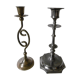 Old brass candle holders