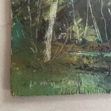 Huile sur panneau ancienne, 1951