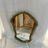 Miroir et console en bois doré