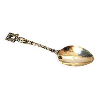 Paris souvenir collector's spoon in SOLID SILVER Minerva Arc de Triomphe