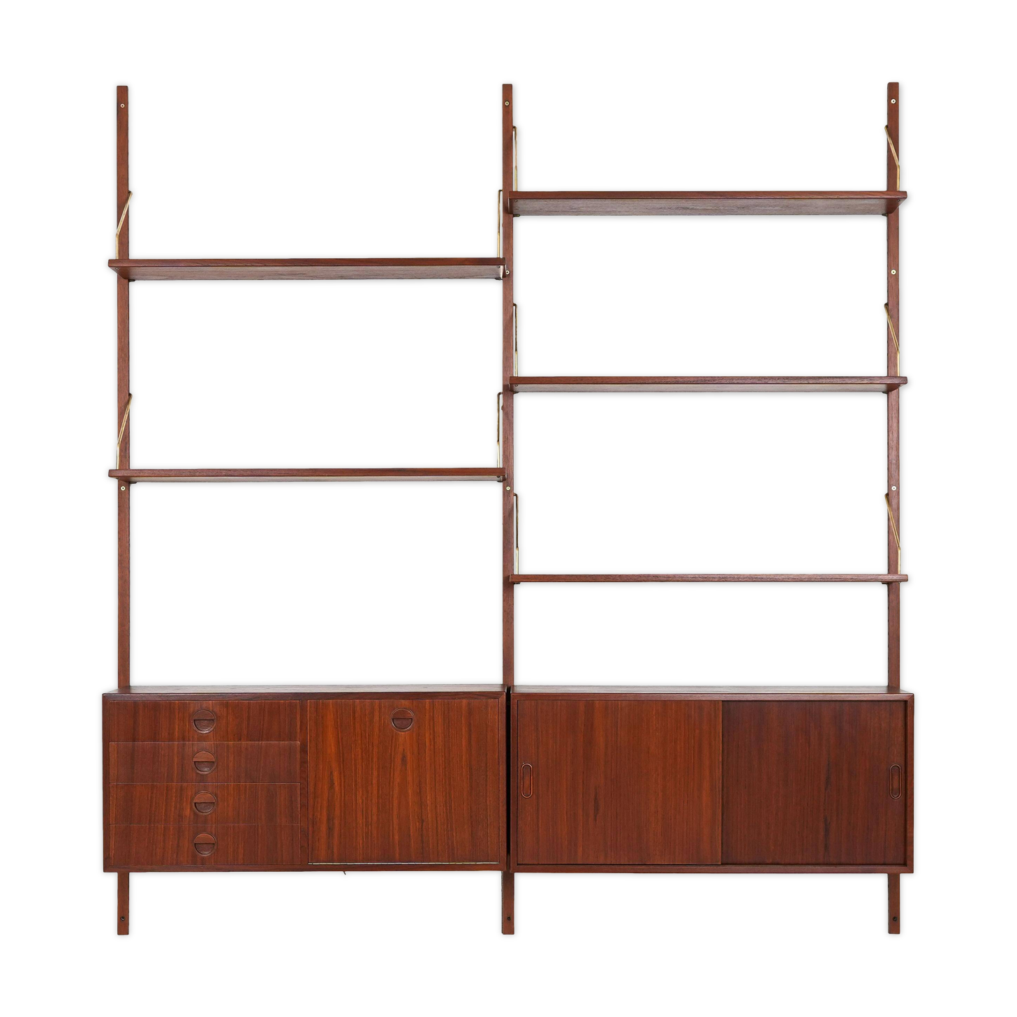 Teak system bookcase, Danish design, 1960s, production: Denmark