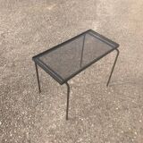 Modernist wrought iron side table