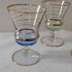 7 multicoloured stemmed glasses from the 1950s