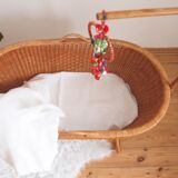Bed for babies in rattan and wicker