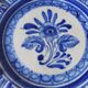 Numbered Spain blue decorative plate