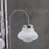 1960s Chrome Plated Chandelier with Murano Glass,  Italy