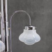 1960s Chrome Plated Chandelier with Murano Glass,  Italy
