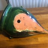 Glazed terracotta wall jar