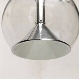 Suspended globe lamp in glass from the German space age by Erco.