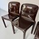Set of 5 Selene plastic chairs designed by Vico Magistretti Artemide