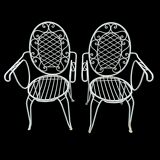 Fauteuils provençaux en fer forgé