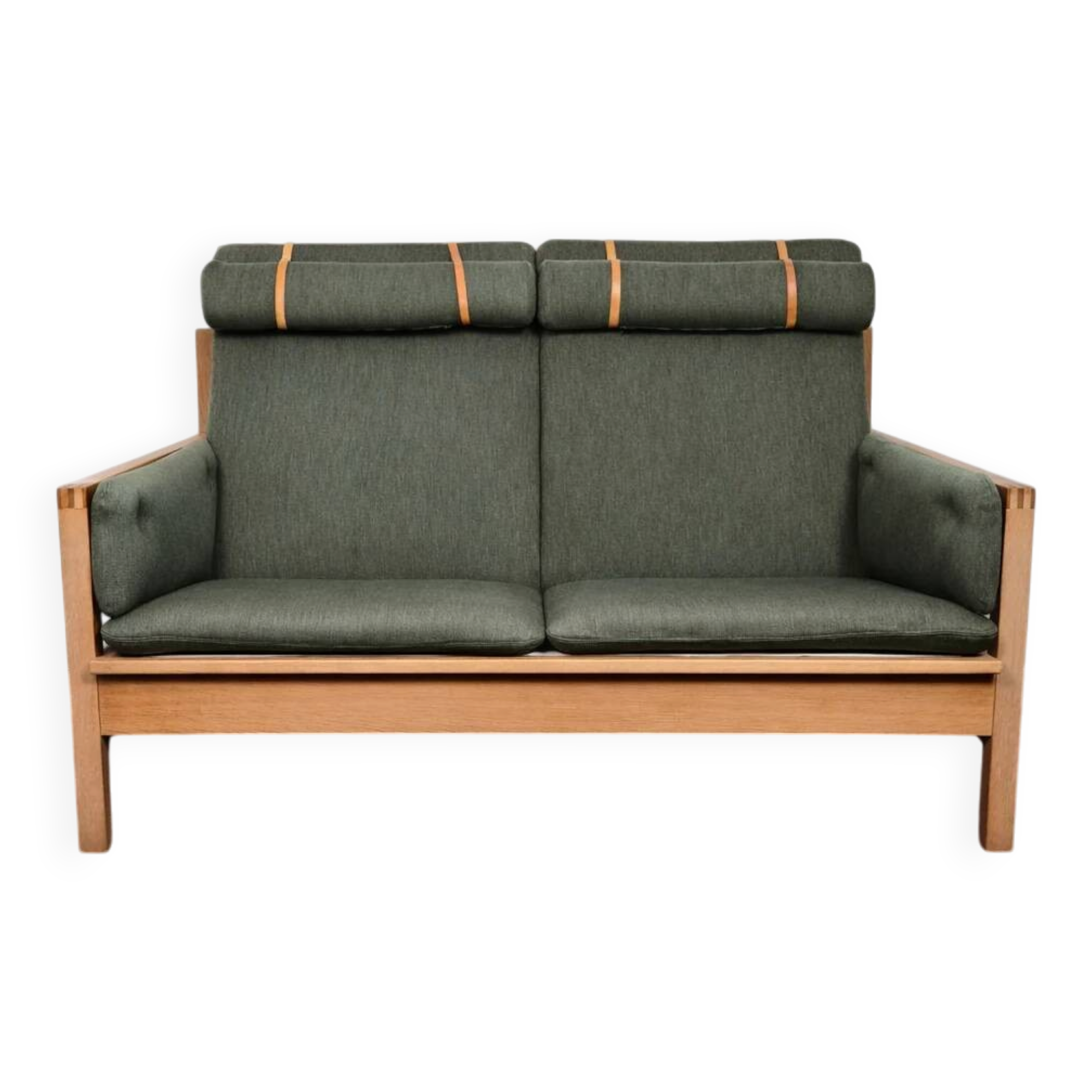 Oak and wool sofa model 2252 Børge Mogensen, Denmark, 1970