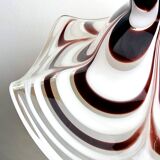 Original Murano glass flower pendant lamp in brown by AV Mazzega, Italy, 1970s.