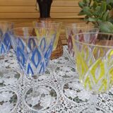 Verres arlequin Reims vintage