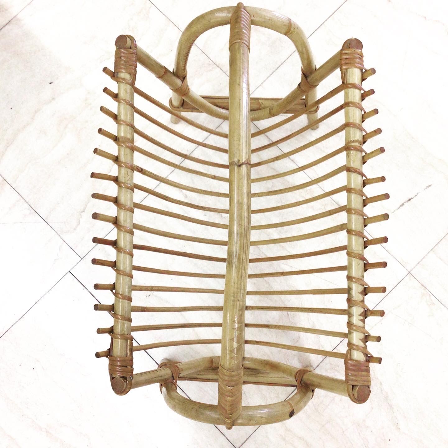 Rattan magazine holder