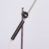 Large tilting luminaire in Steel and Teak Temde Leuchten 1960.
