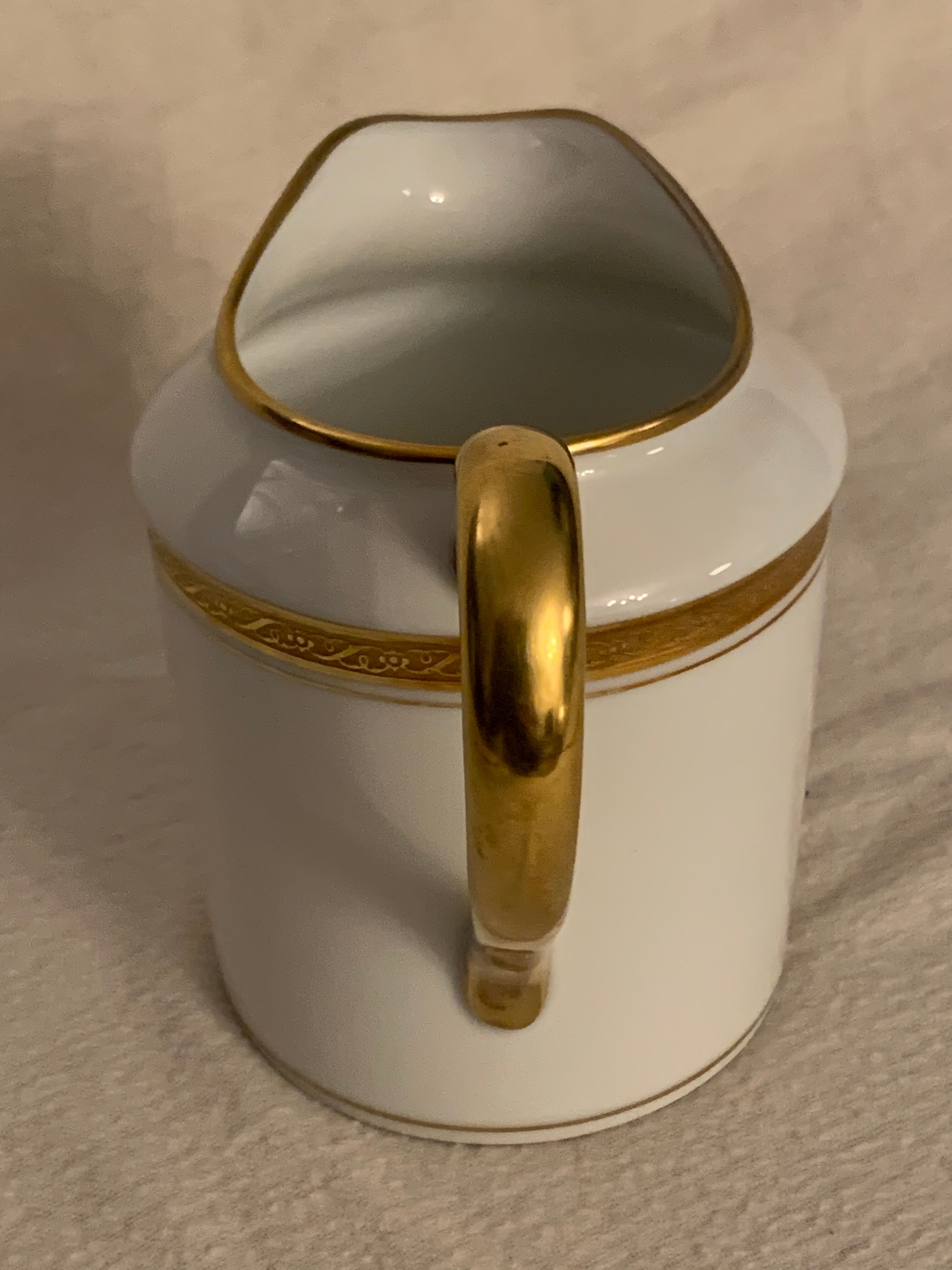 Pourer, teapot or coffee maker, and milk pot Jammet Seignolles Limoges