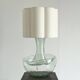 Large vintage table lamp with sculptural glass base