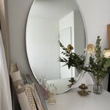 Large vintage beveled mirror
