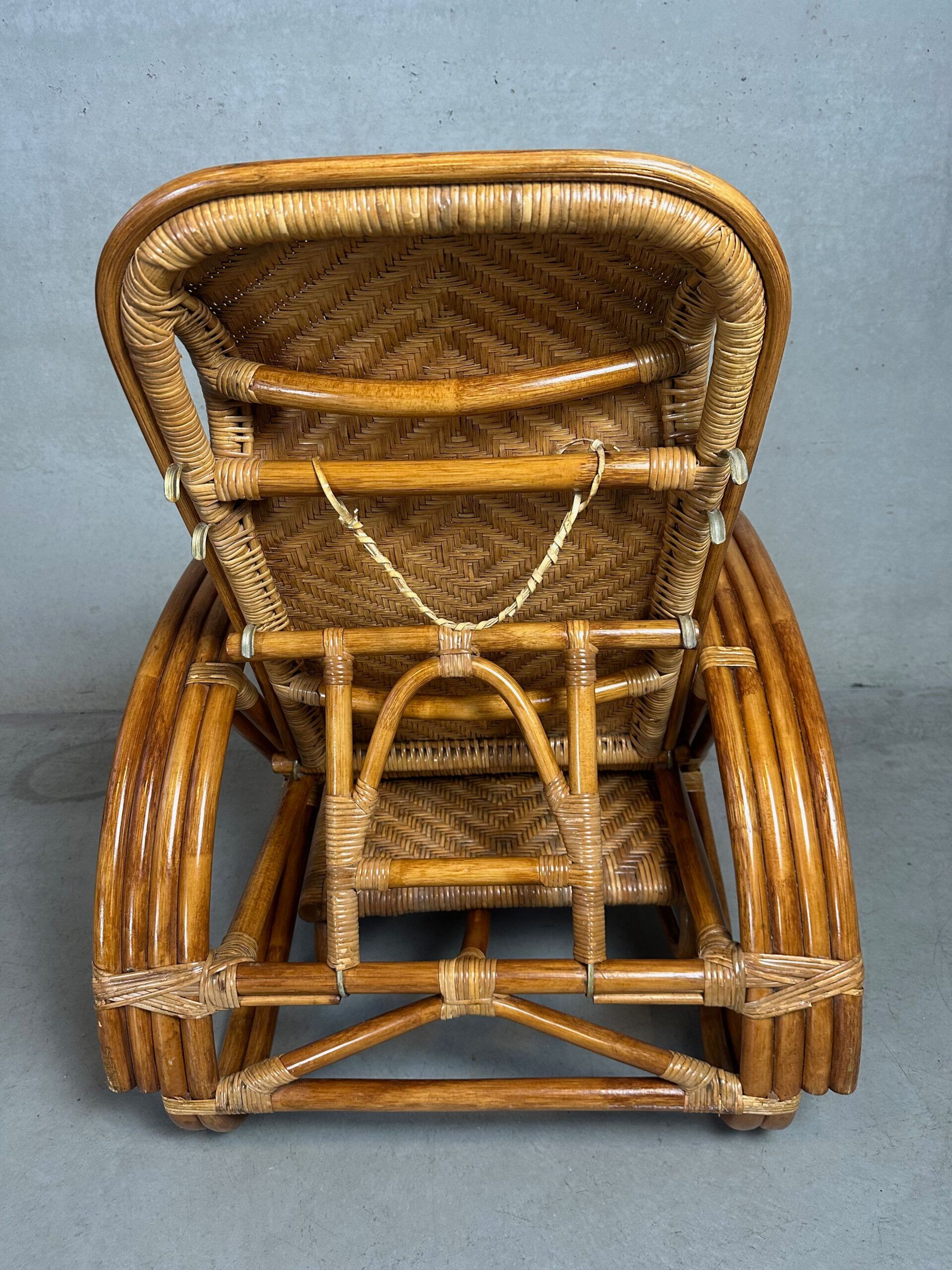 Chaise longue vintage – Rattan