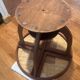 Guéridon, table d’appoint Art déco en marqueterie de marbre et bois