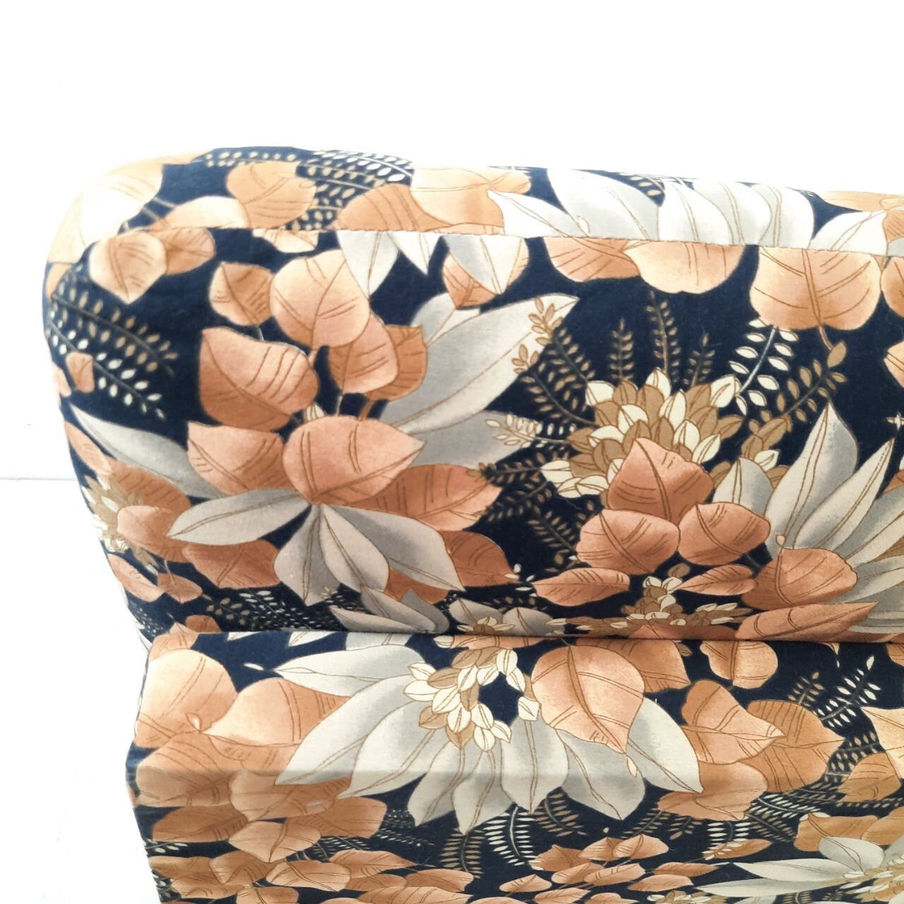 Modular sofa / Pair Armchairs - Fabric leaves - Vintage - Bonacina