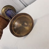 Glass and brass vase