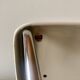 Vintage cosco step stool chair in chrome steel and white skai