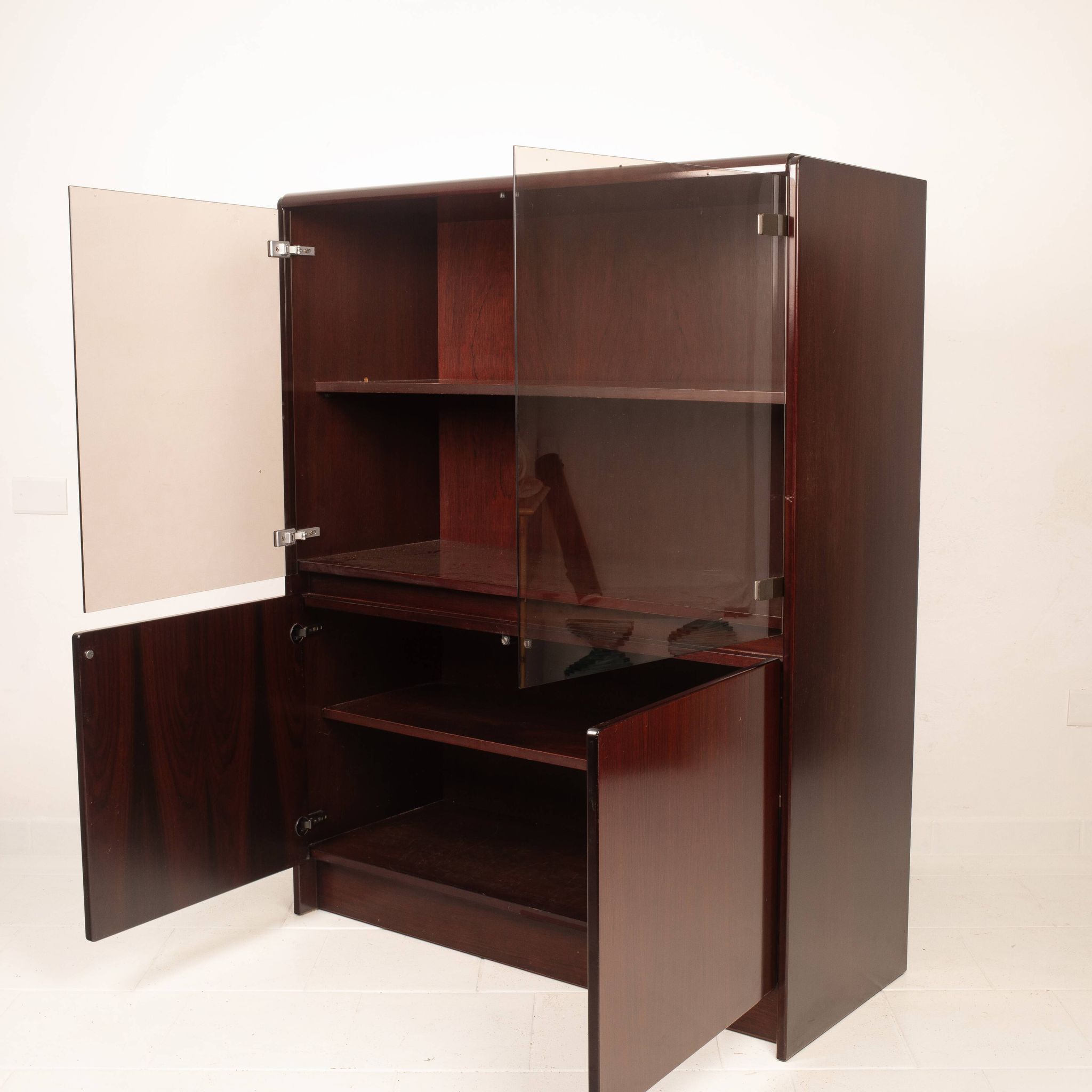 African Rosewood Daniel Cabinet by Paolo Piva for FAMA