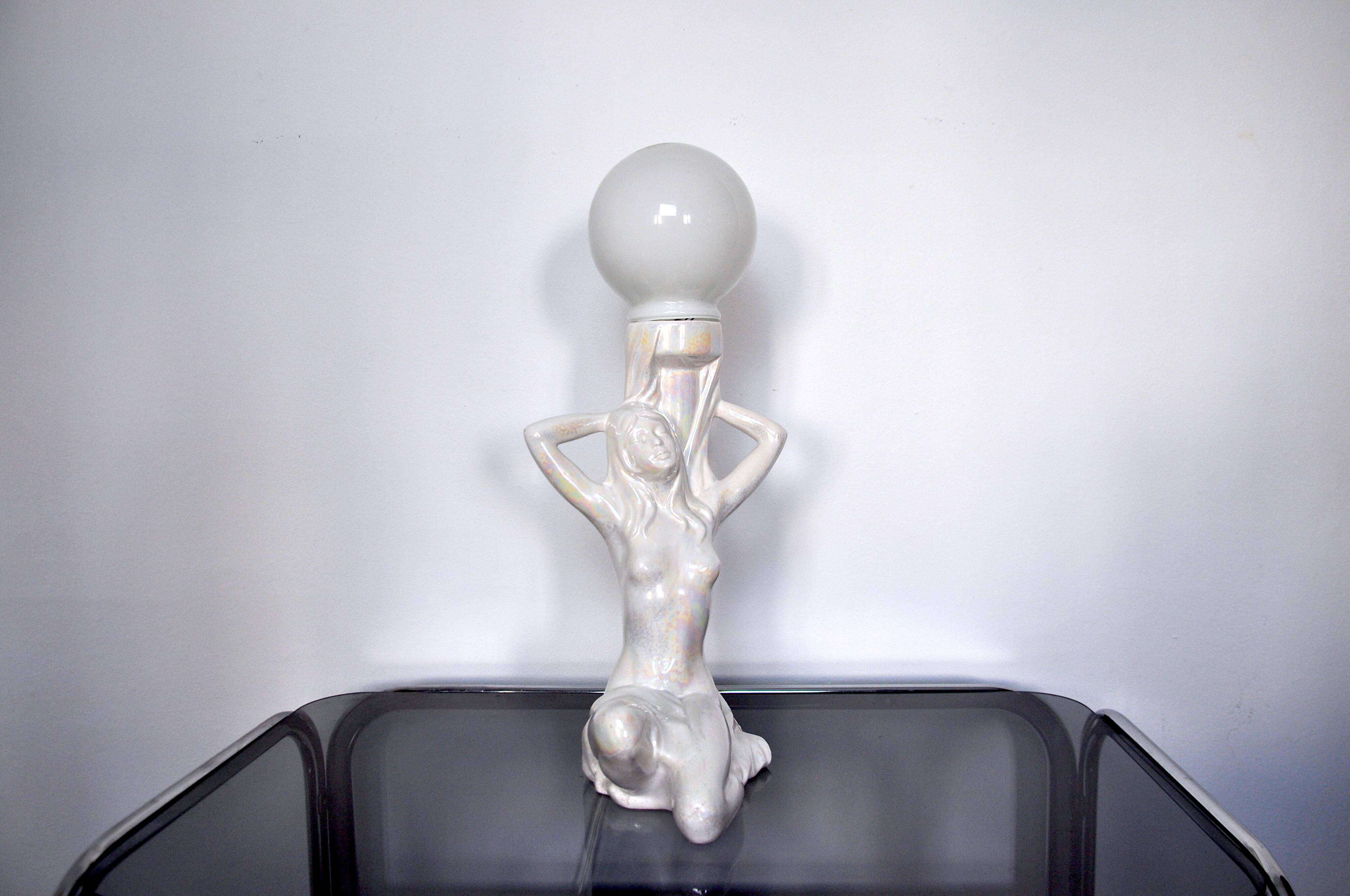 Lampe "Femme nue" céramique 1970